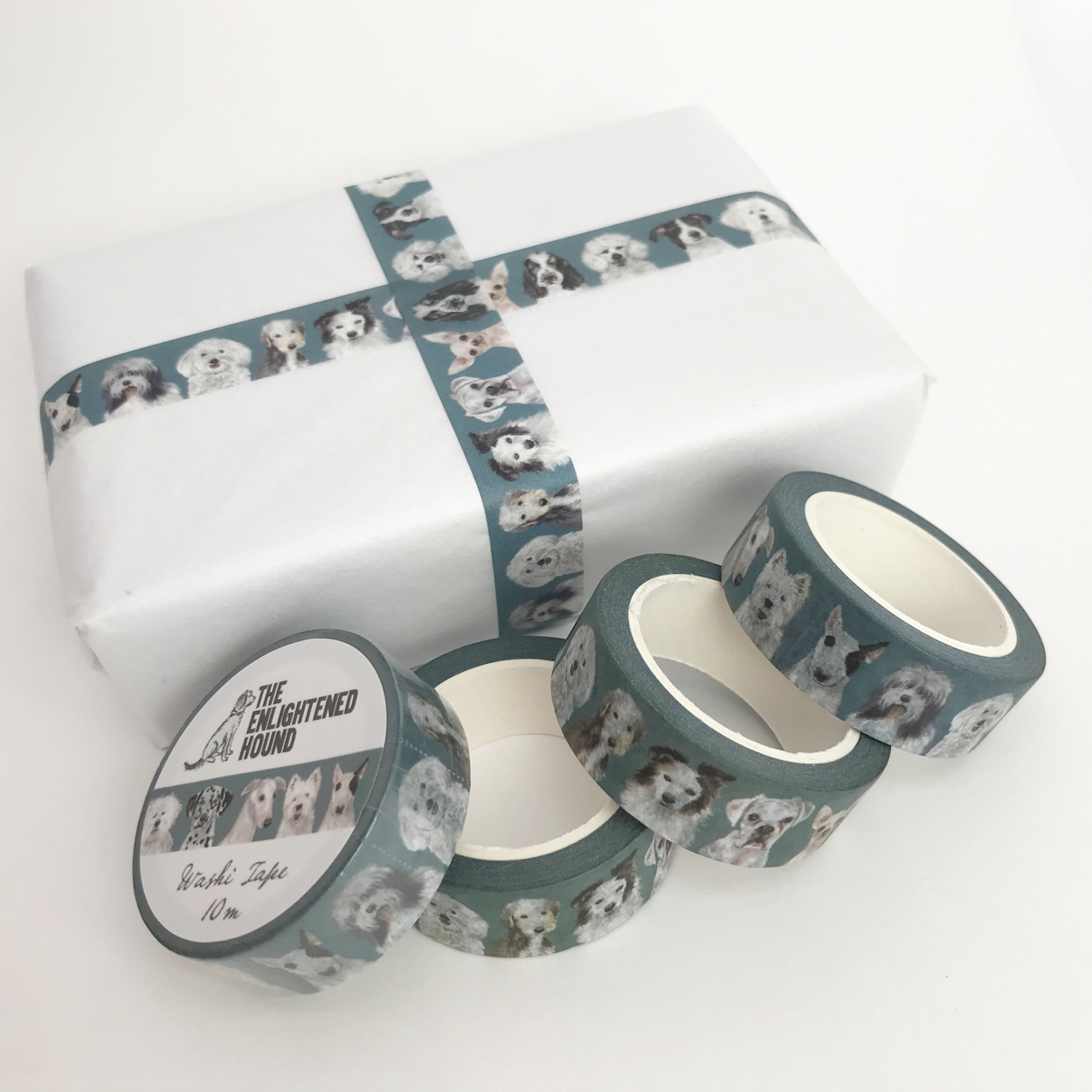 Dog Washi Tape Gift Wrap | The Enlightened Hound