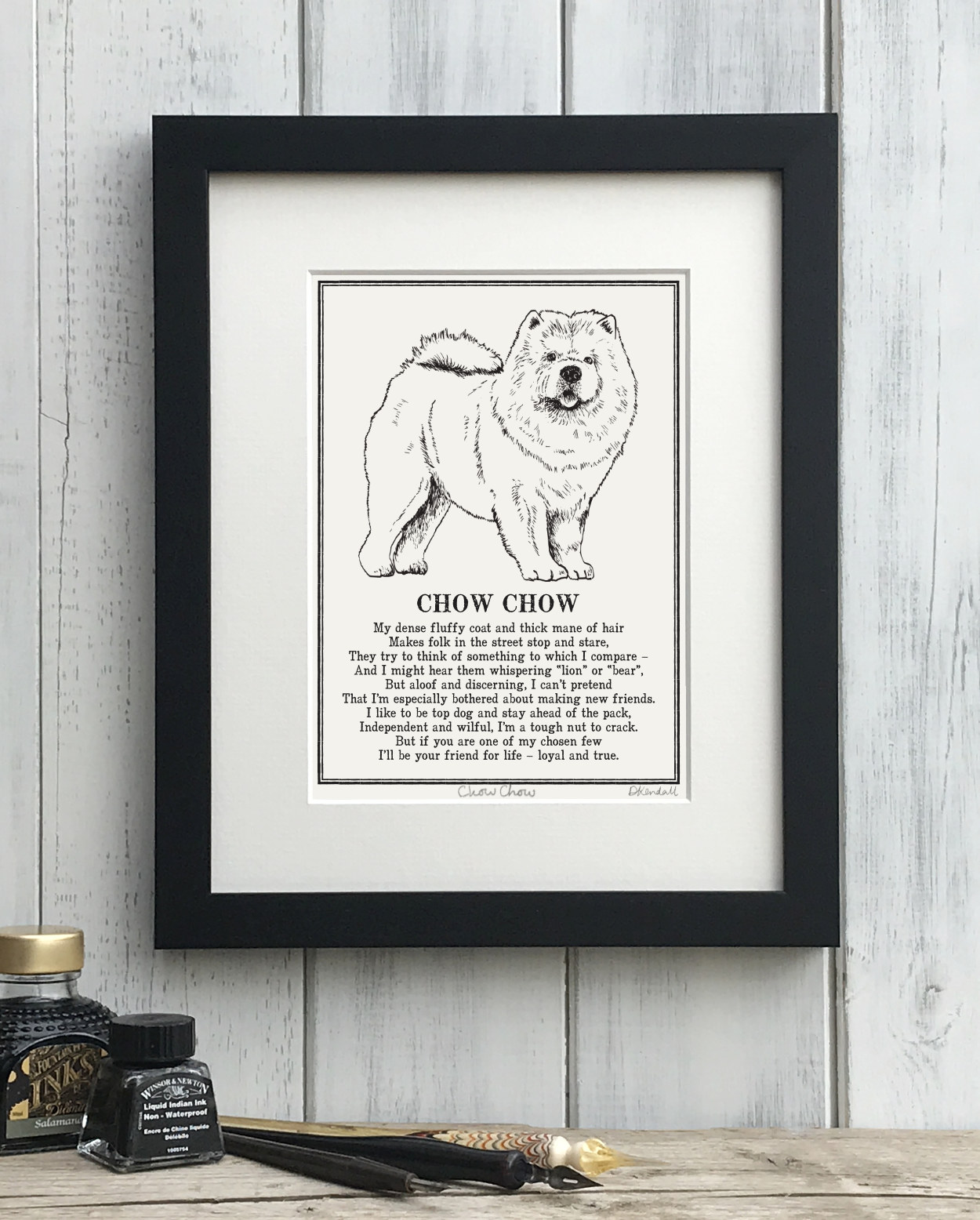 Chow Chow Doggerel Illustrated Poem Art Print | The Enlightened Hound