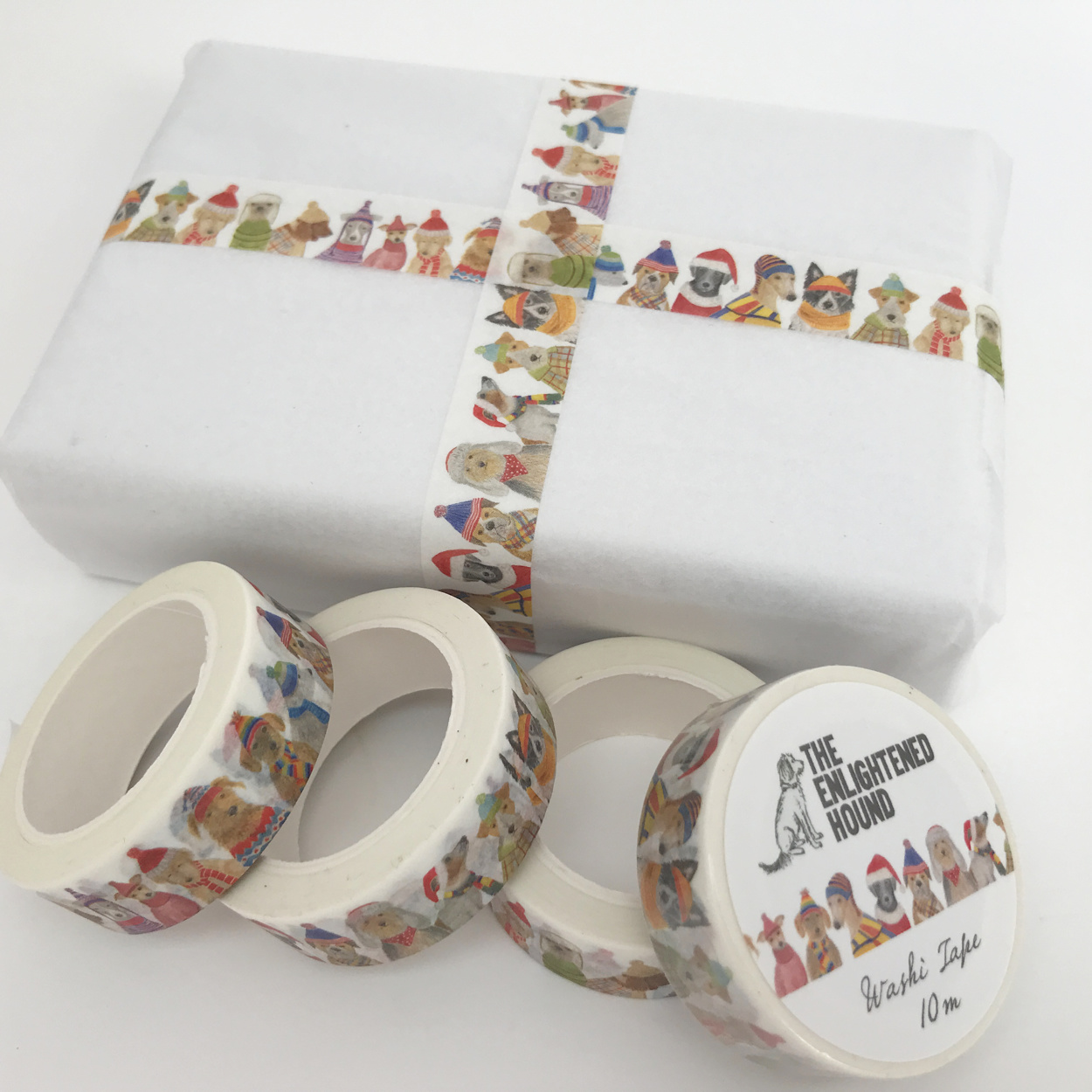 Christmas Dogs Washi Tape Gift Wrap | The Enlightened Hound