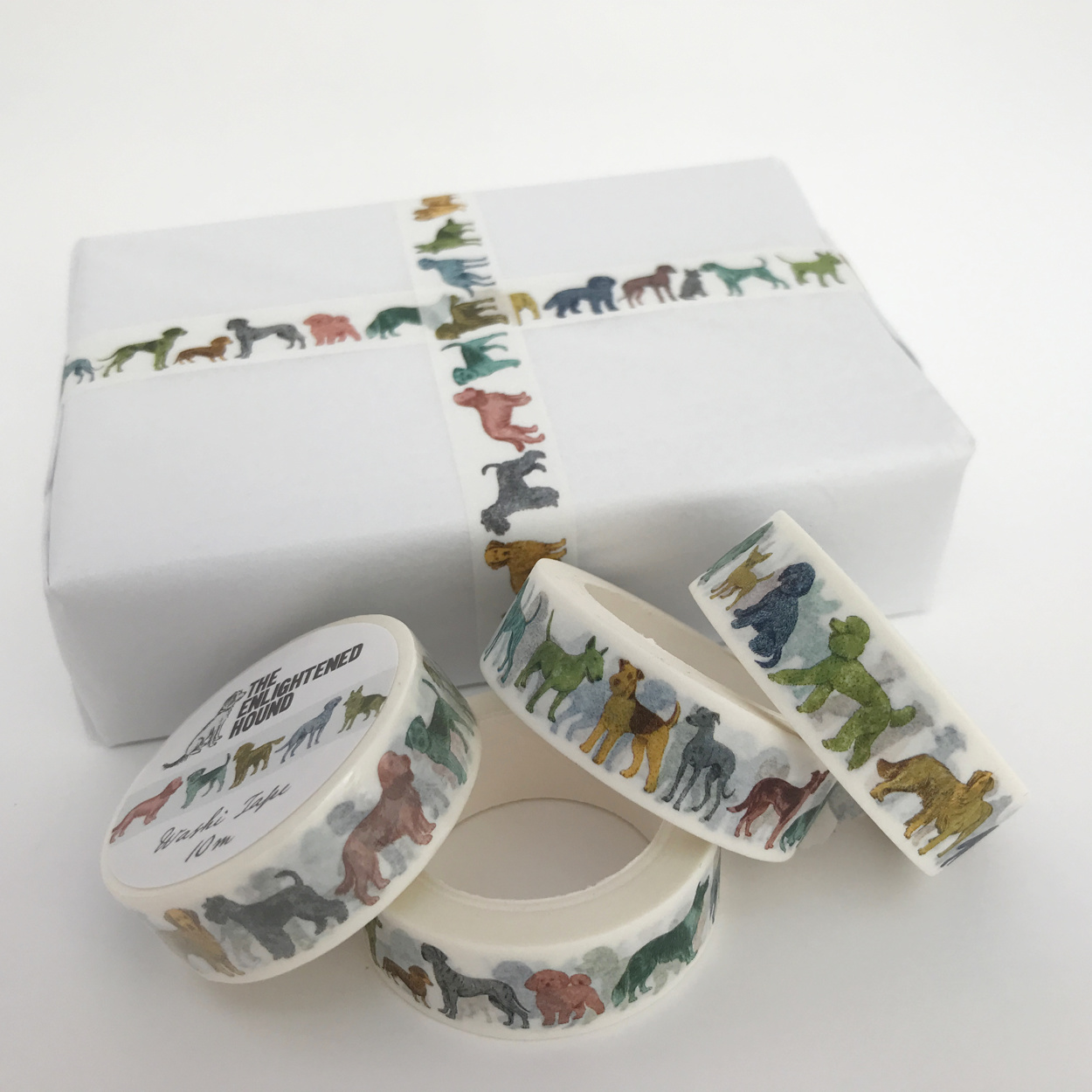 Dog Washi Tape Gift Wrap | The Enlightened Hound