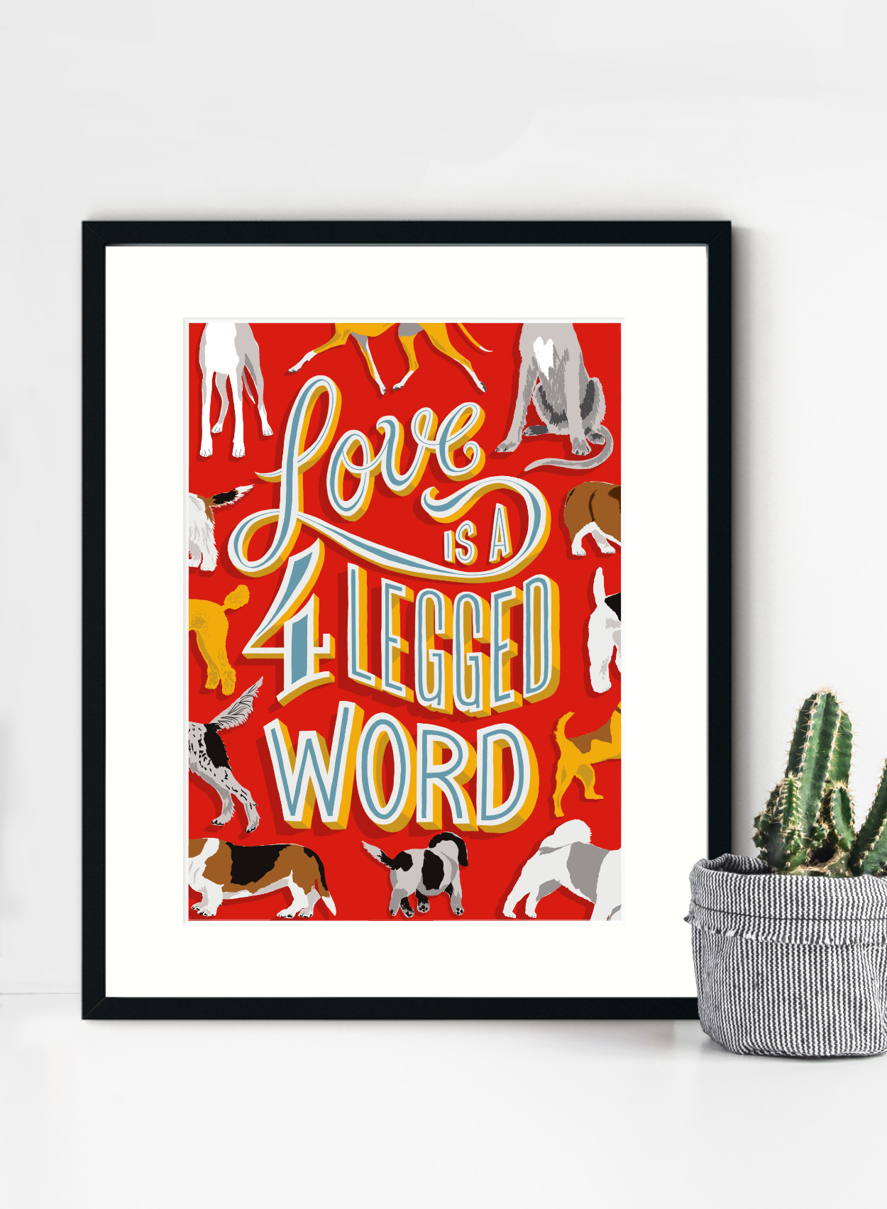 Love is a 4 Legged Word Framed Print | The Enlightened Hound