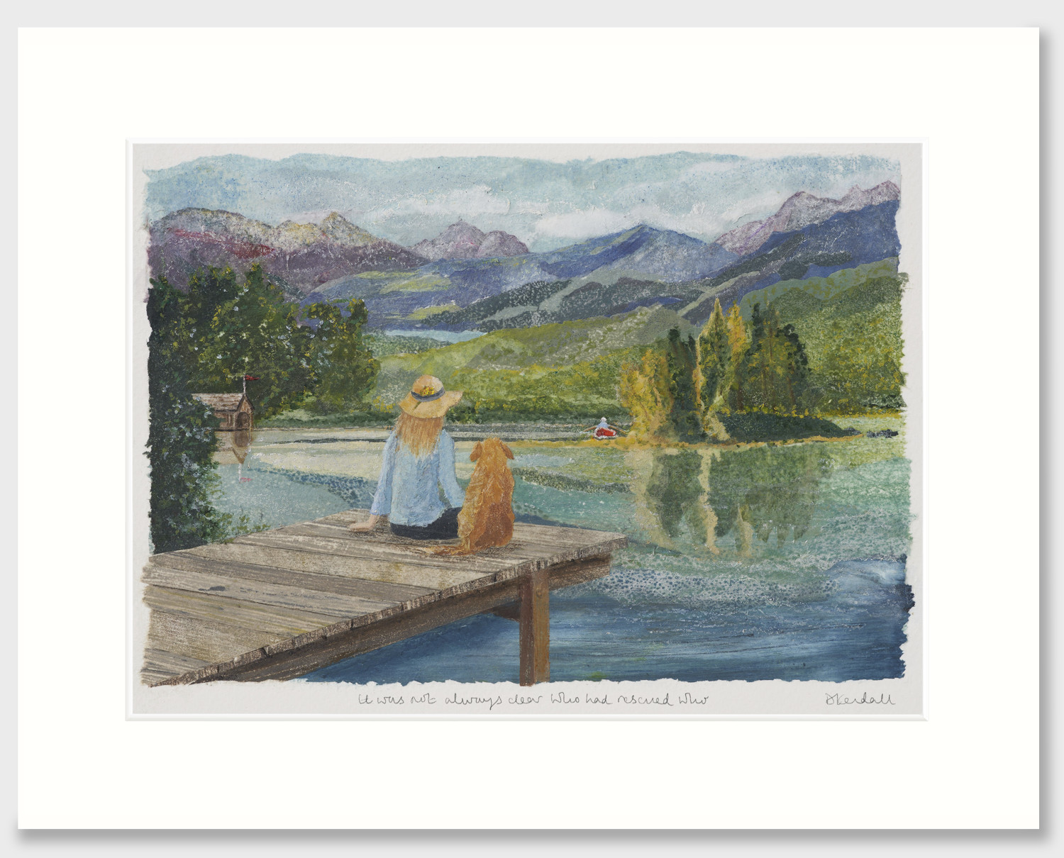 Lakes and mountains dog lover art print | The Enlightened Hound