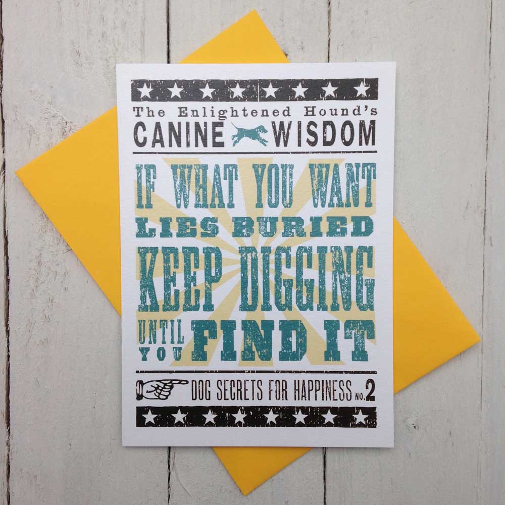Inspirational Quote Dog Lover Card | The Enlightened Hound