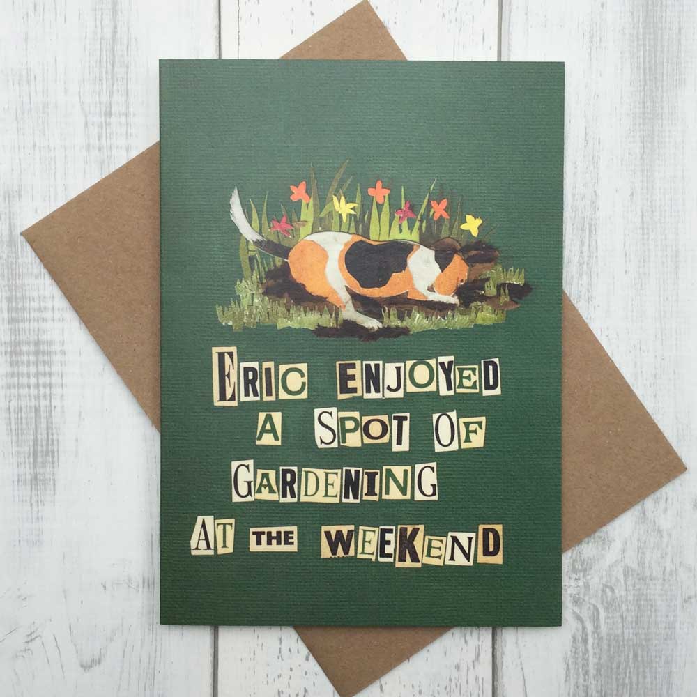 Beagle Keen Gardener Greeting Card | The Enlightened Hound