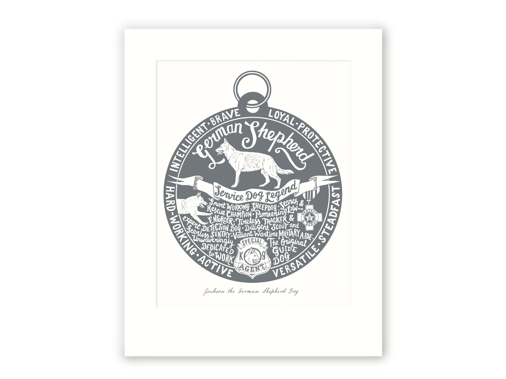 German Shepherd Dog Art Print | The Enlightened Hound
