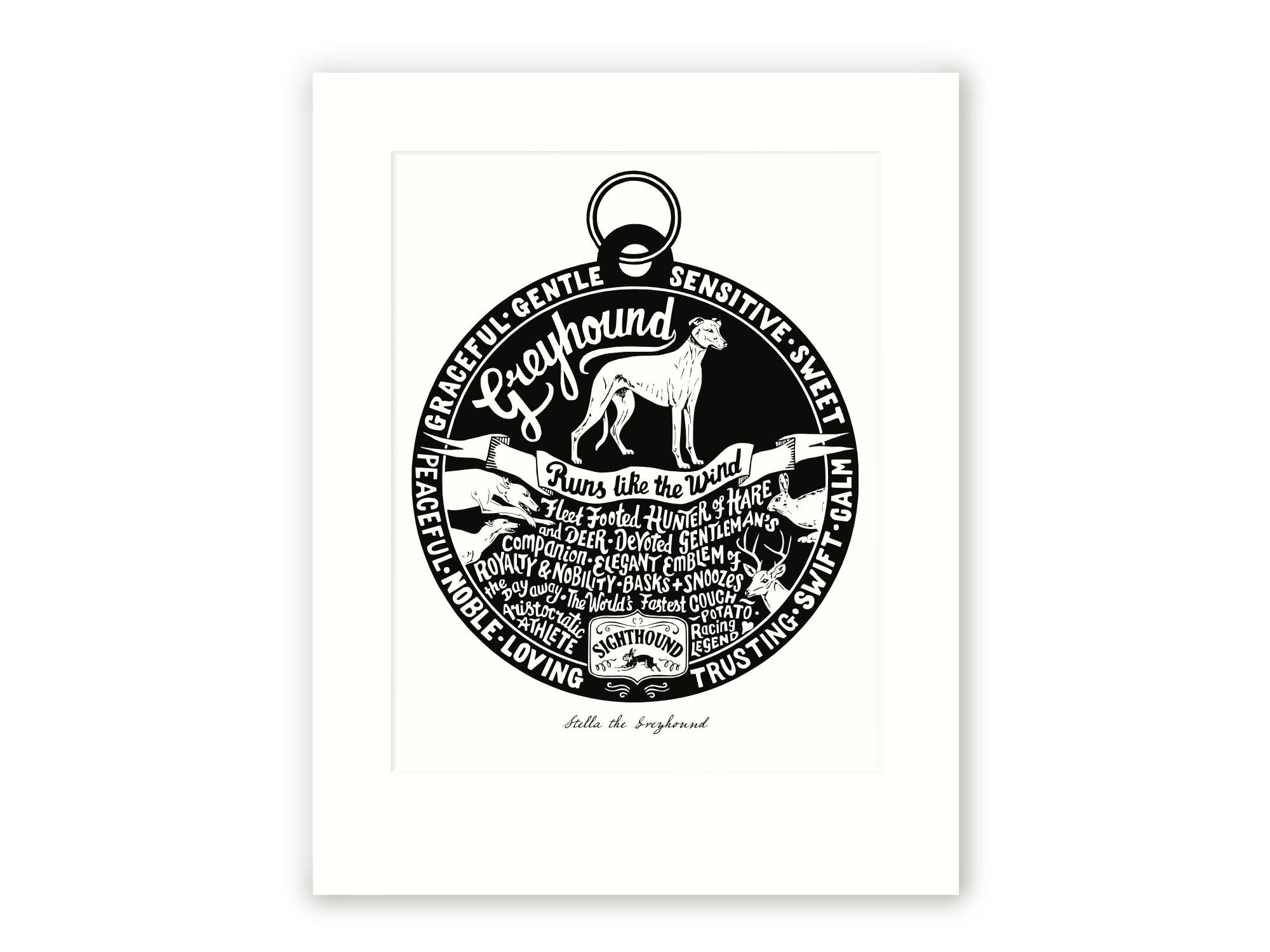 Greyhound Art Print | The Enlightened Hound