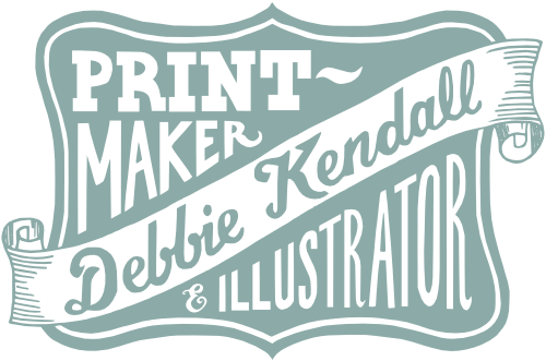 Hand lettered Logo design by Debbie Kendall