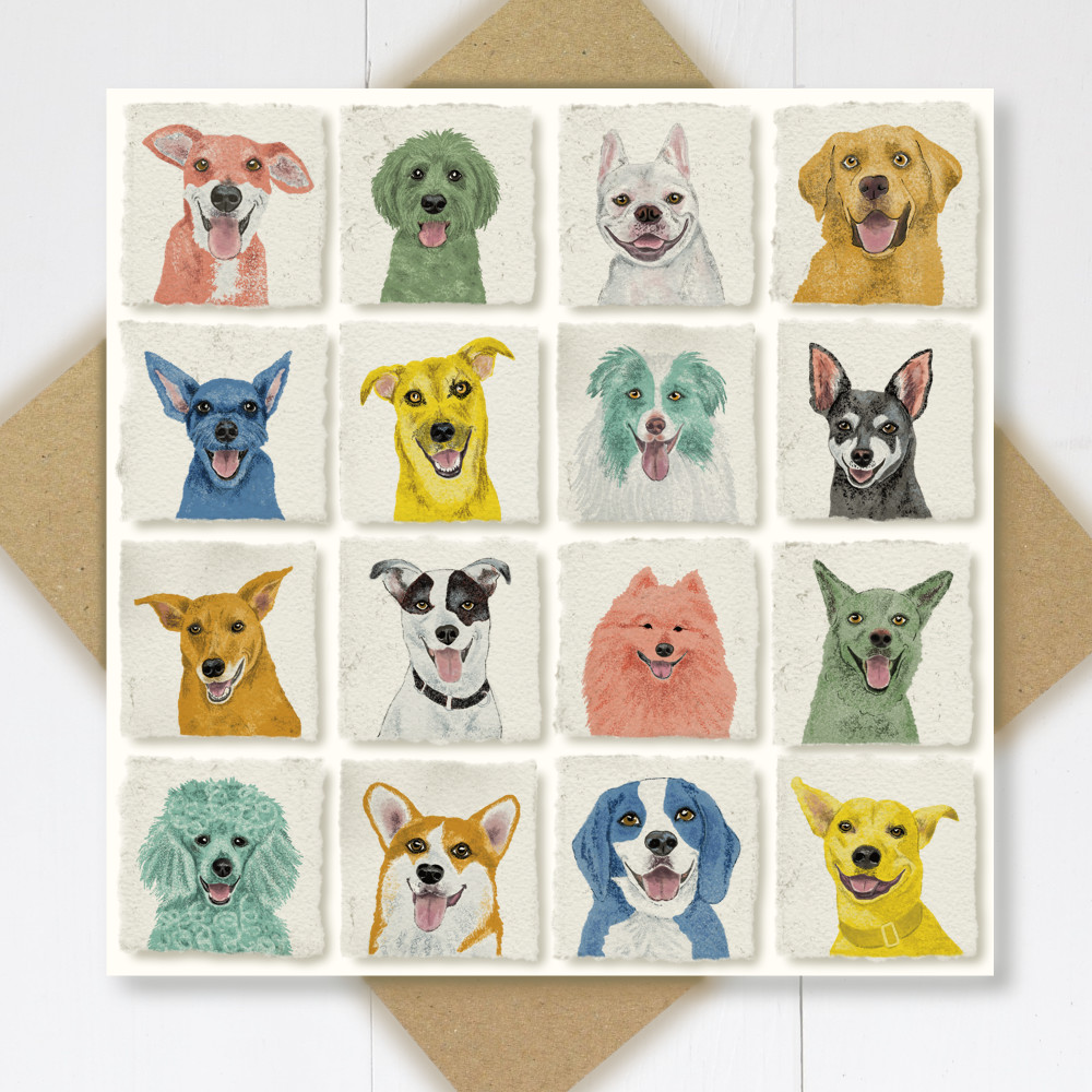 Happy Dogs greeting card | The Enlightened Hound
