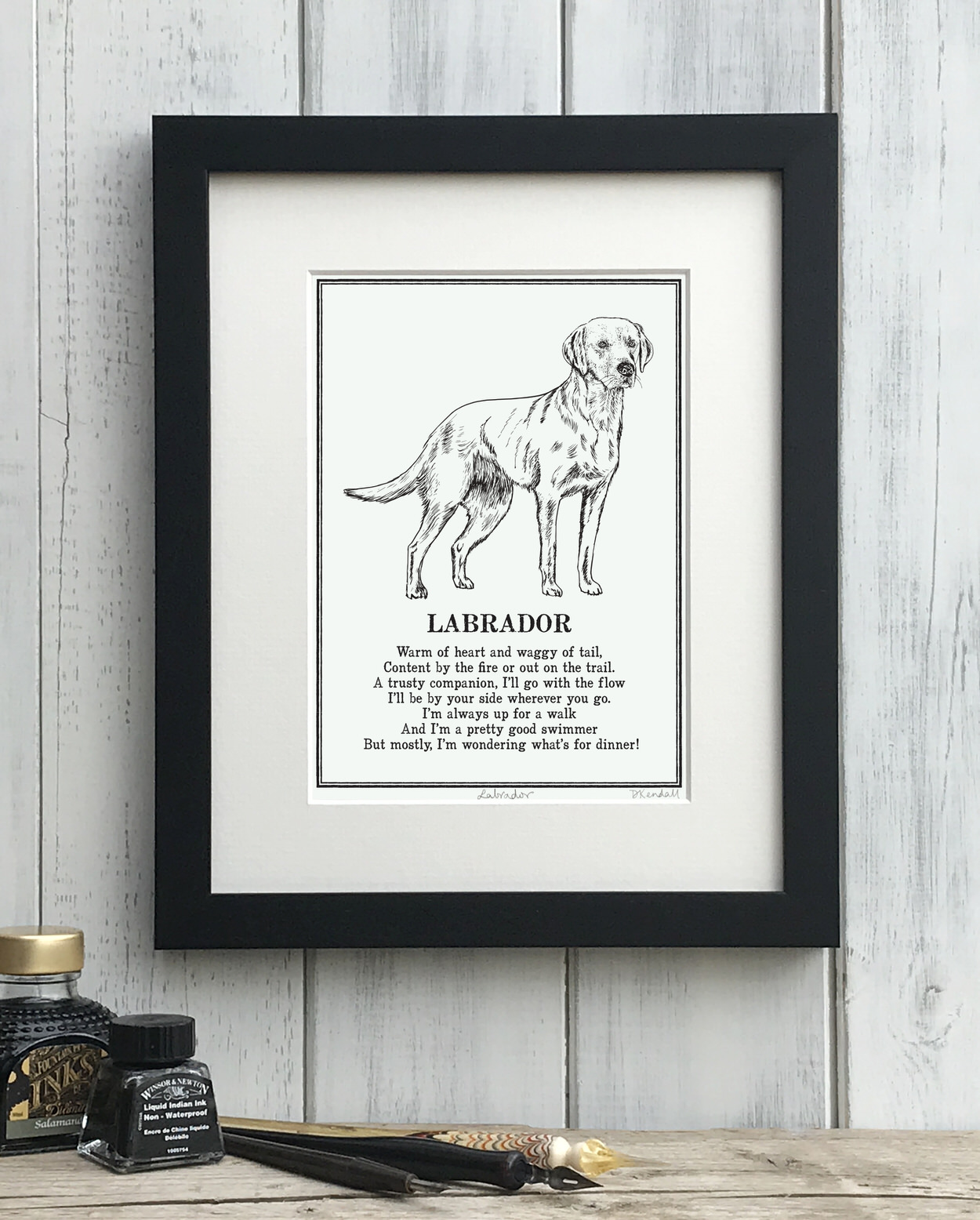 Labrador Retriever Doggerel Illustrated Poem Art Print | The Enlightened Hound