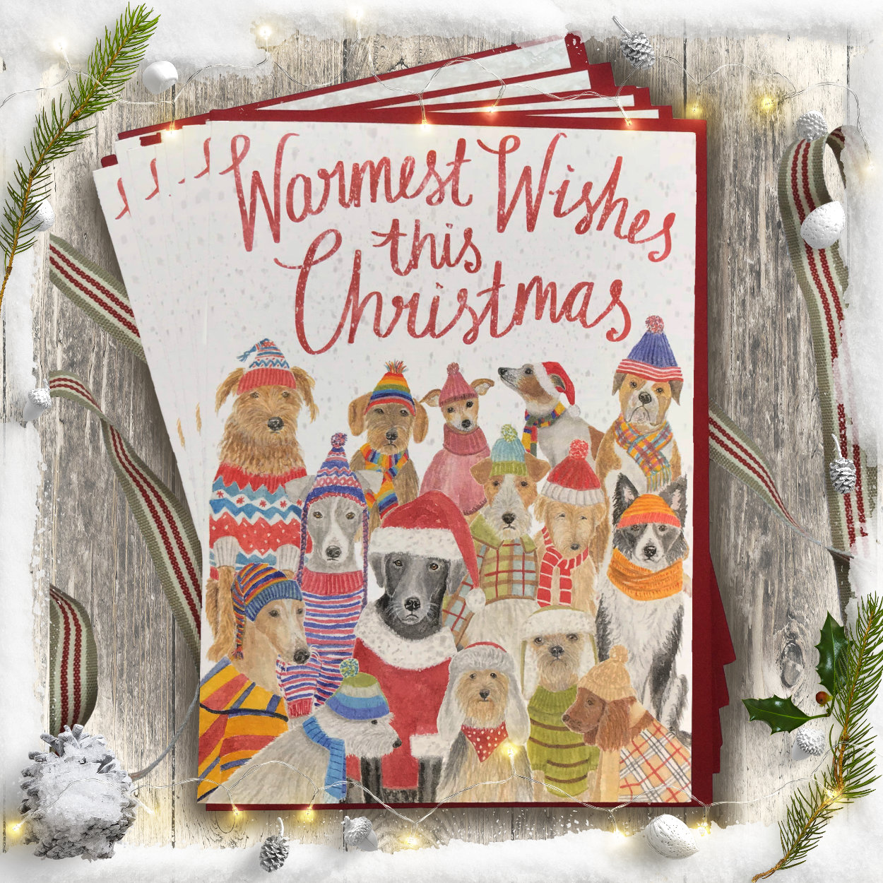 Warmest Wishes Dog Christmas Card | The Enlightened Hound