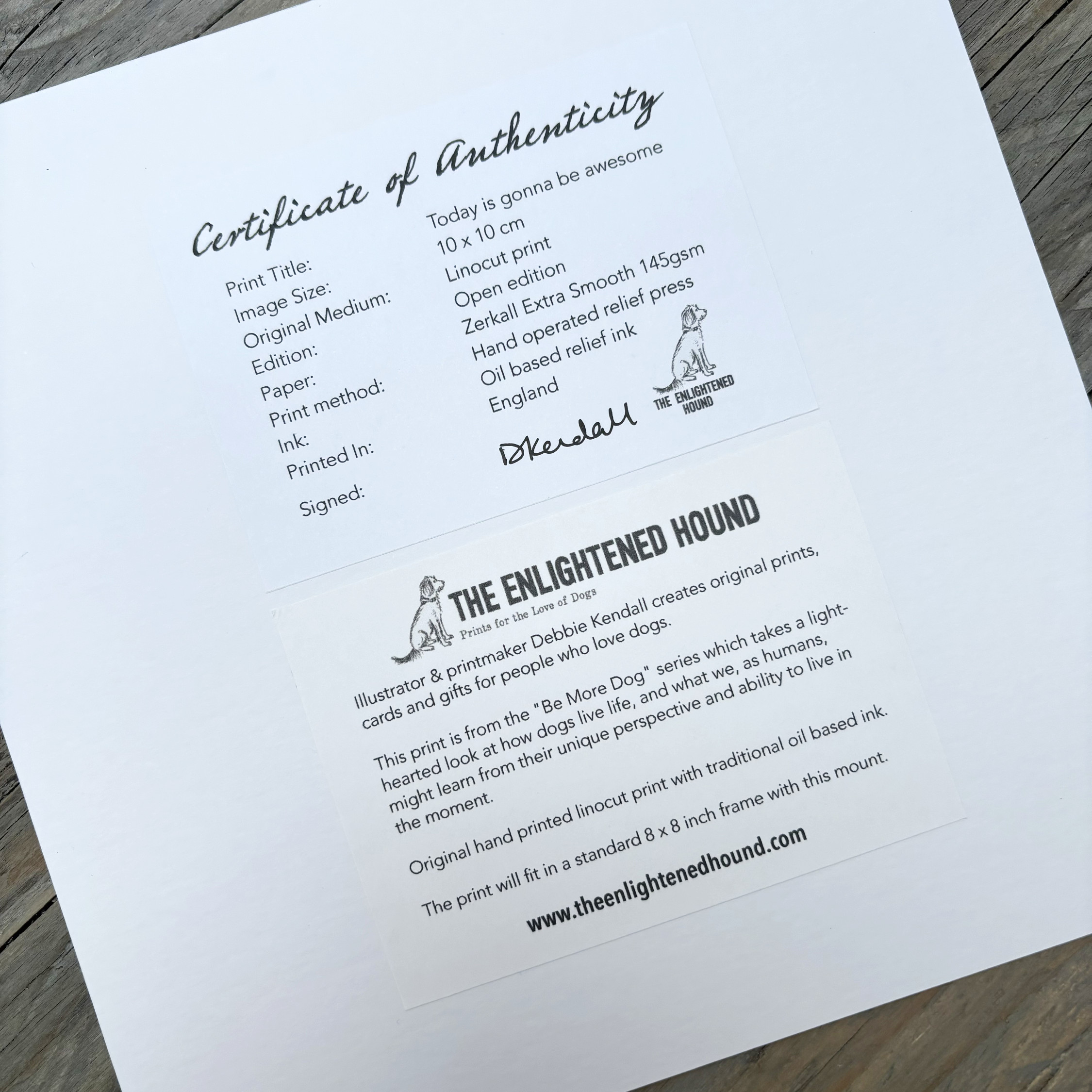 Handmade original linoprint art | The Enlightened Hound