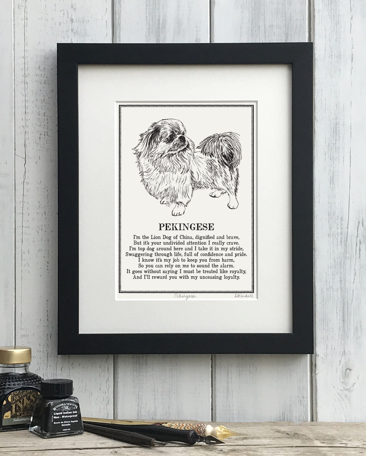 Pekingese Doggerel Illustrated Poem Art Print | The Enlightened Hound