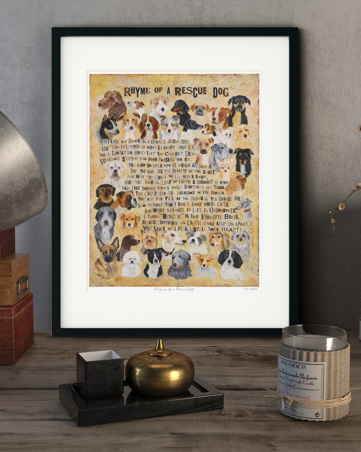 Rescue Dog Art Print | The Enlightened Hound