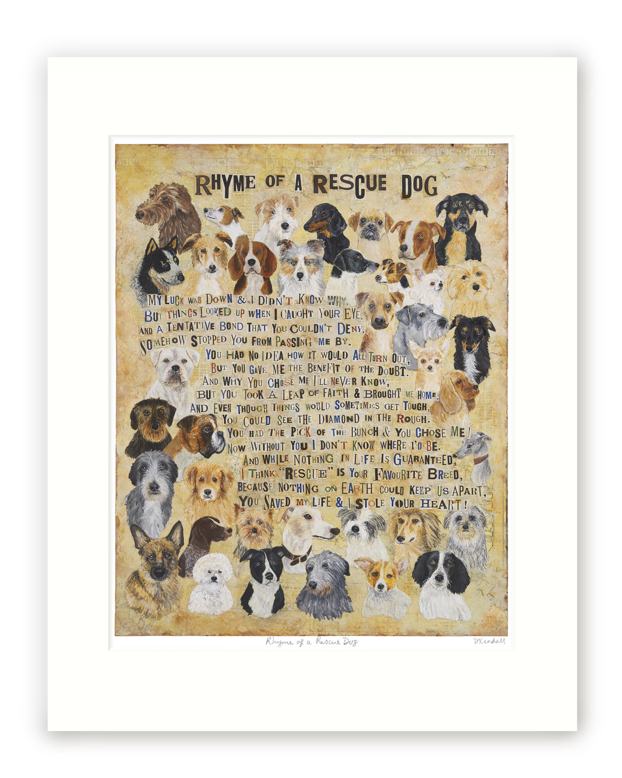 Rescue Dog Poem Print | The Enlightened Hound