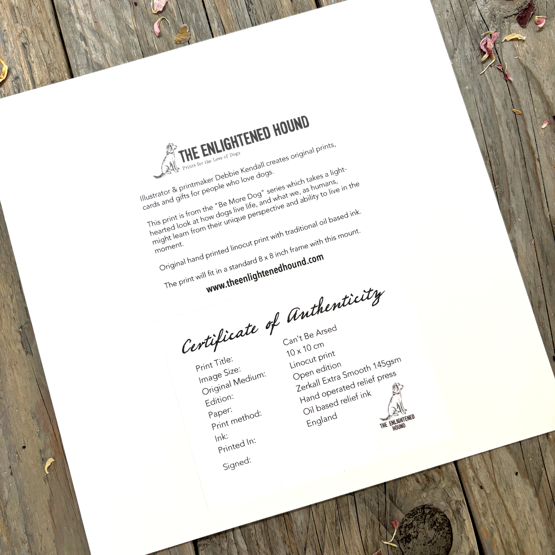 Handmade original linoprint art | The Enlightened Hound