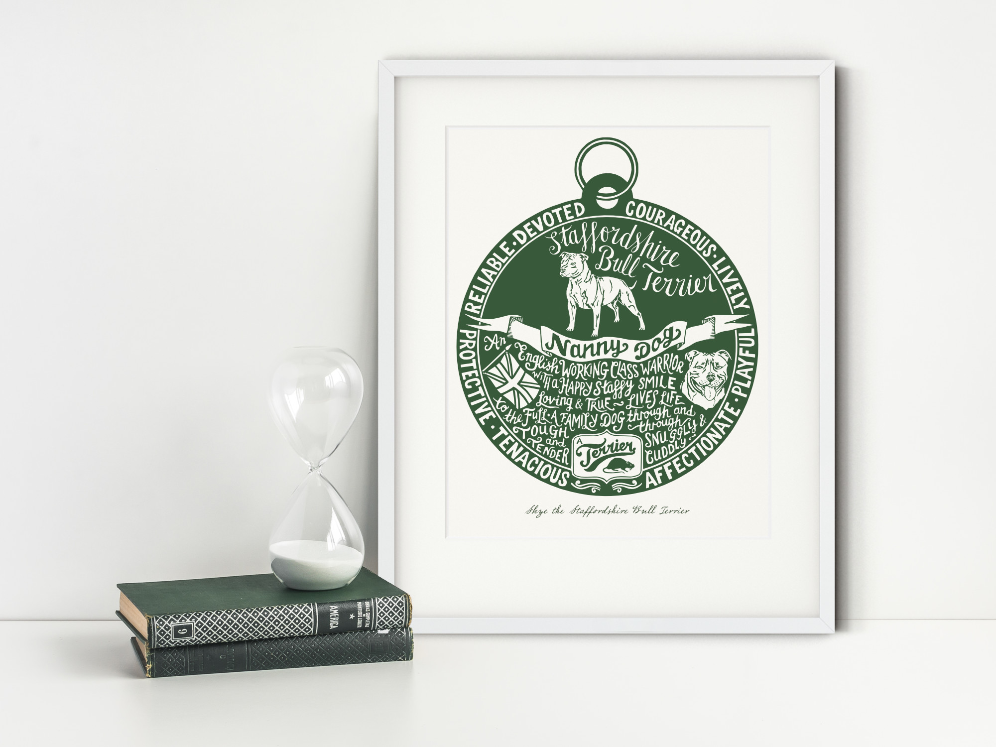 Staffordshire Bull Terrier Art Print | The Enlightened Hound