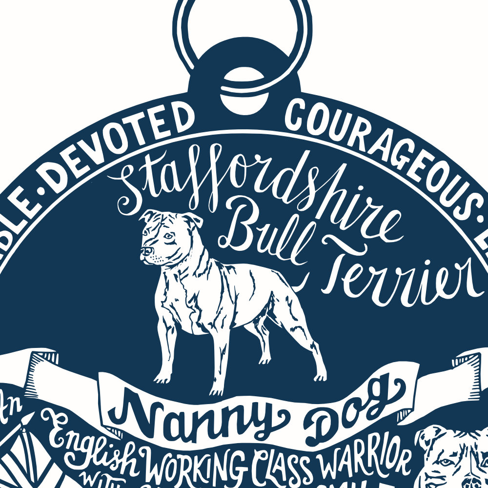Staffordshire Bull Terrier Art Print | The Enlightened Hound